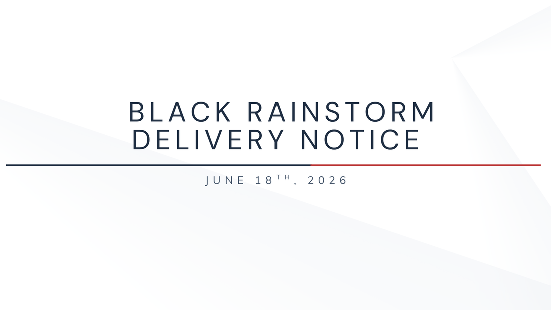 June 18th Delivery Arrangements During Black Rainstorm Warning Signal