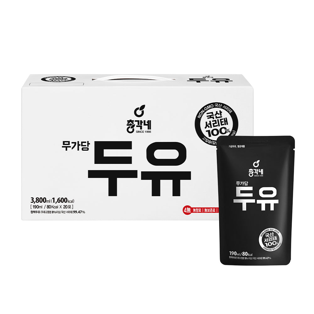 [Chonggakne] 無糖黑豆豆奶 190ml*20