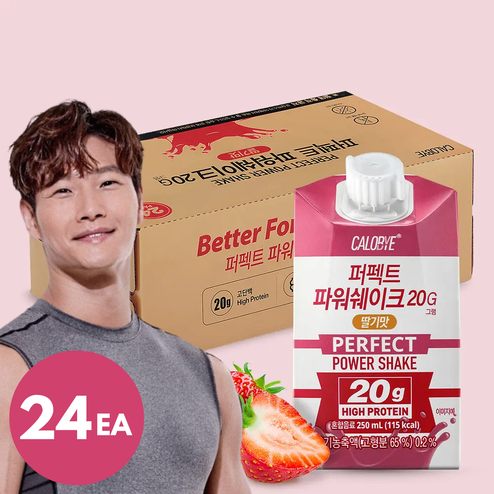 [CALOBYE] High Protein Perfect Power Shake - Strawberry 250ml*24 (Protein 20g)