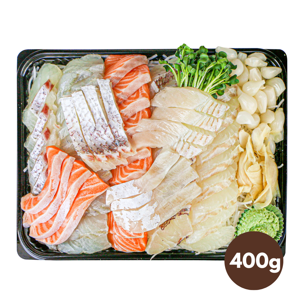 [Preorder] Sliced Raw Korean Fish Set A (Sea Bass + Flatfish+ Sea Bream + Salmon) (400g / 600g)