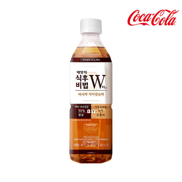 (유통기한 2026/2/19까지) [코카콜라] 태양의식후비법 W차 500ml (하루 식이섬유 51% 함유)