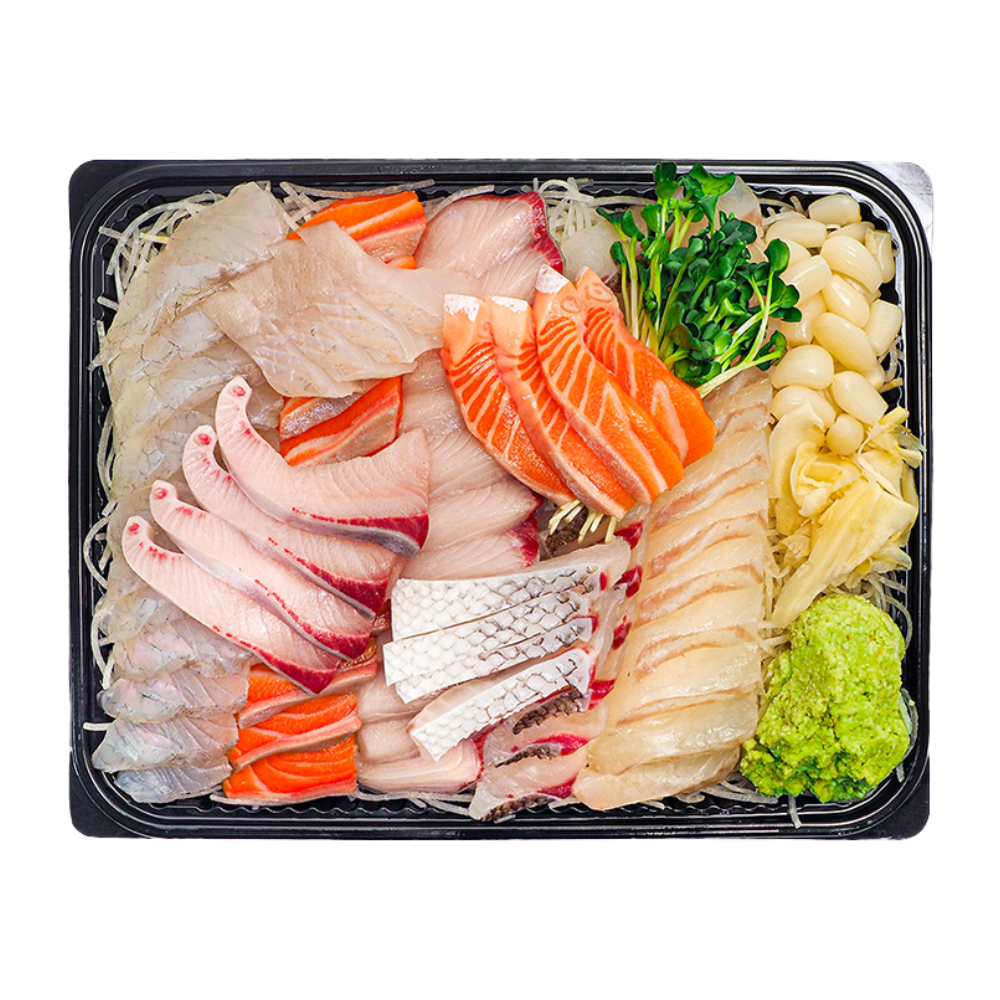 [Preorder] Sliced Raw Korean Fish Set C (Yellowtail + Flatfish + Sea Bream + Salmon) (400g/600g)