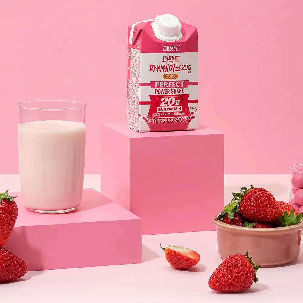 [CALOBYE] High Protein Perfect Power Shake - Strawberry 250ml (Protein 20g)