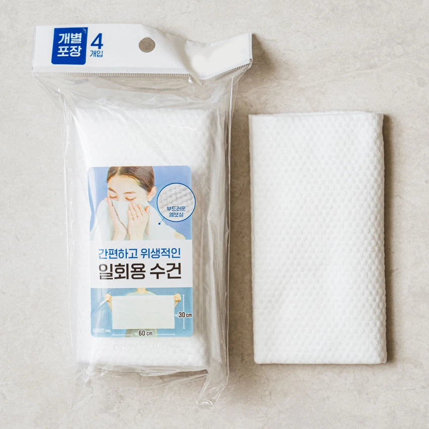 [DAISO] 一次性潔面巾 4片裝
