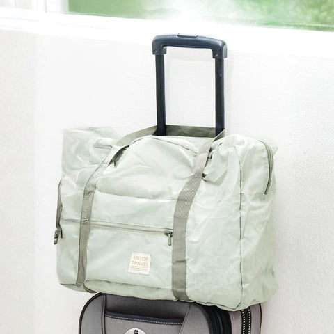 [Daiso] Foldable Travel Bag (Light Gray)