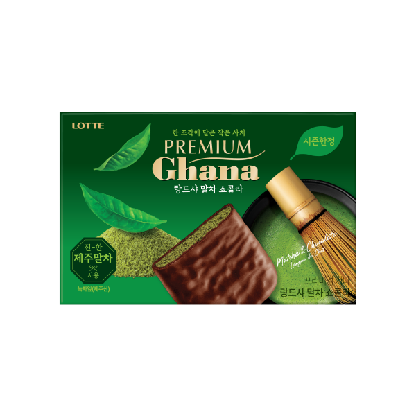 [Lotte] Ghana Premium Matcha & Chocolate 91g