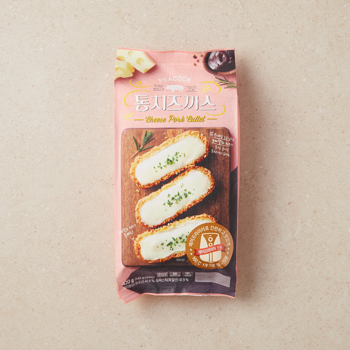 [Peacock] Cheese Pork Cutlet 420g