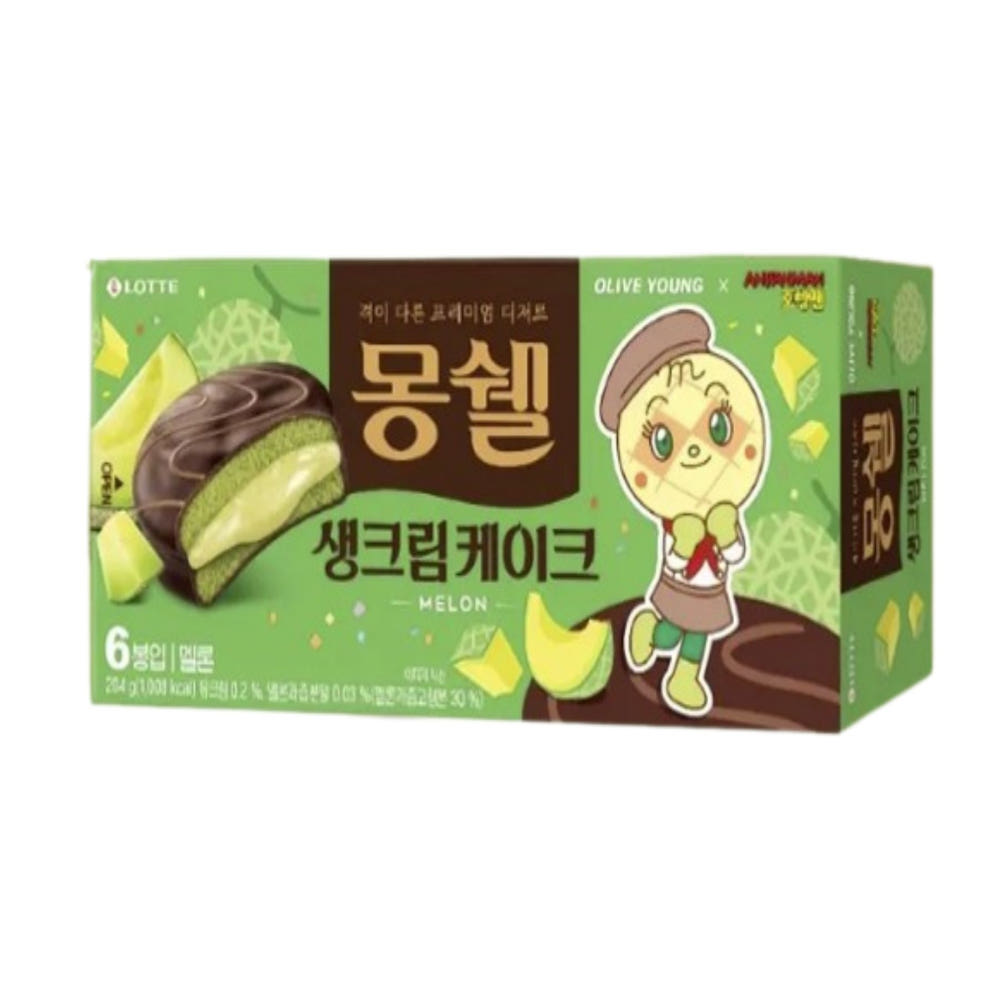[麵包超人 X 樂天] 夾心蛋糕 (蜜瓜味) 204g