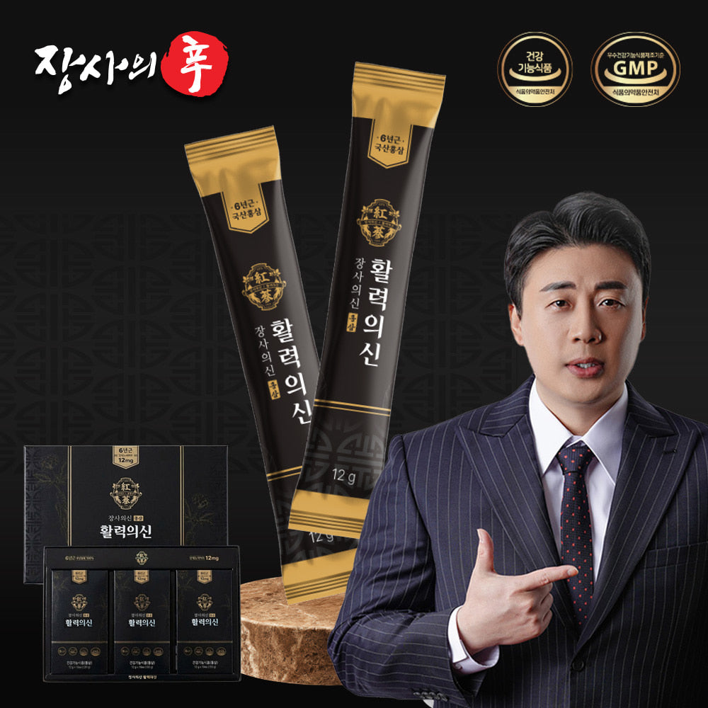 [Jangsinmall] Korean 6 Years Root Red Ginseng Stick Active 360g (12g× 30ea)