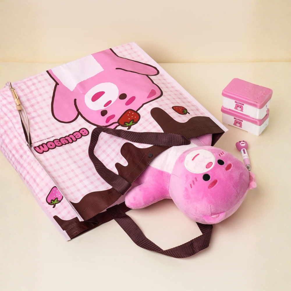 [Daiso] BellyGom 士多啤梨環保購物袋 (44x42x16.5cm)