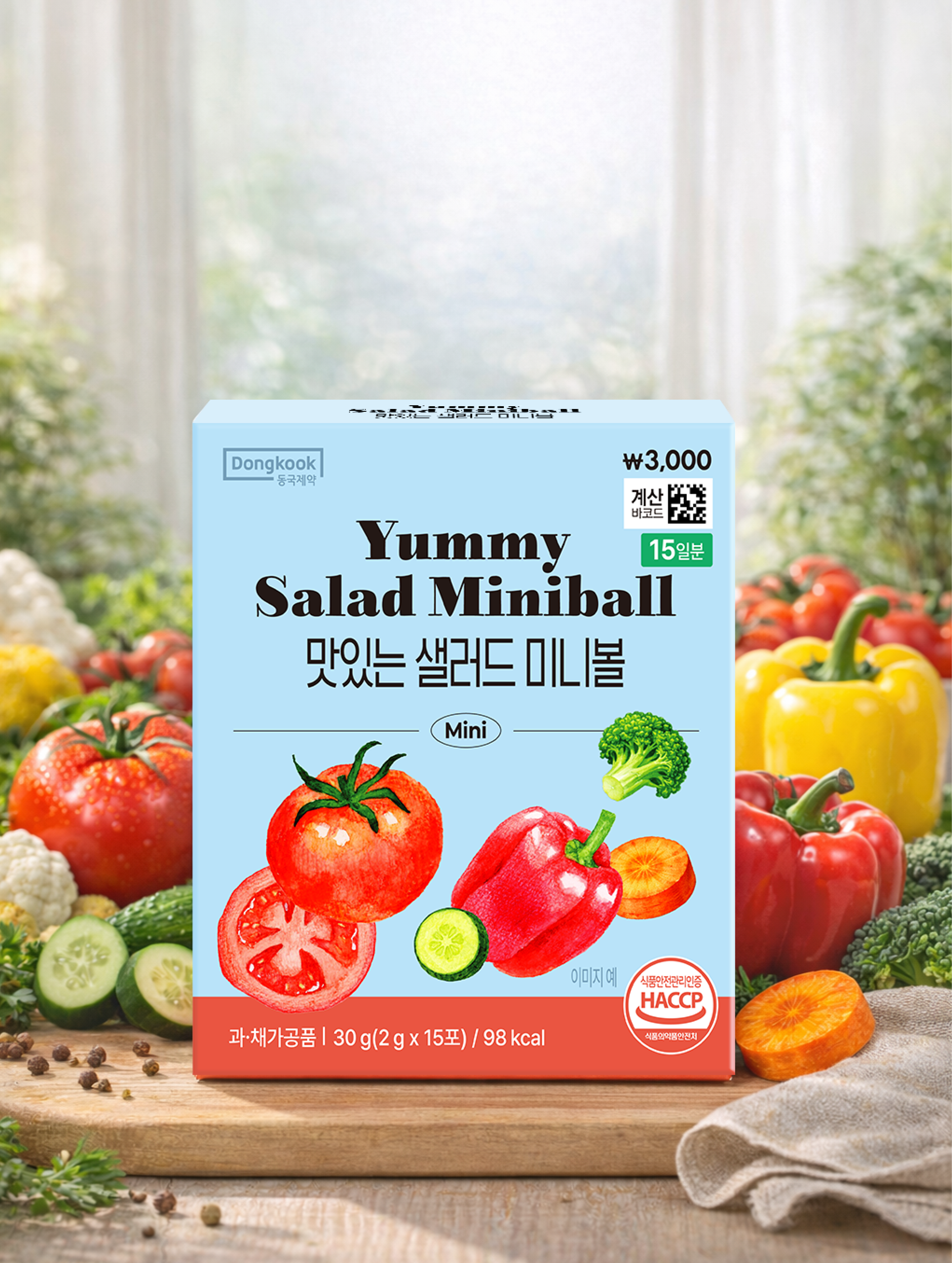 [Daiso] Dongkook Yummy Salad Miniball (2g x 15 Sticks)