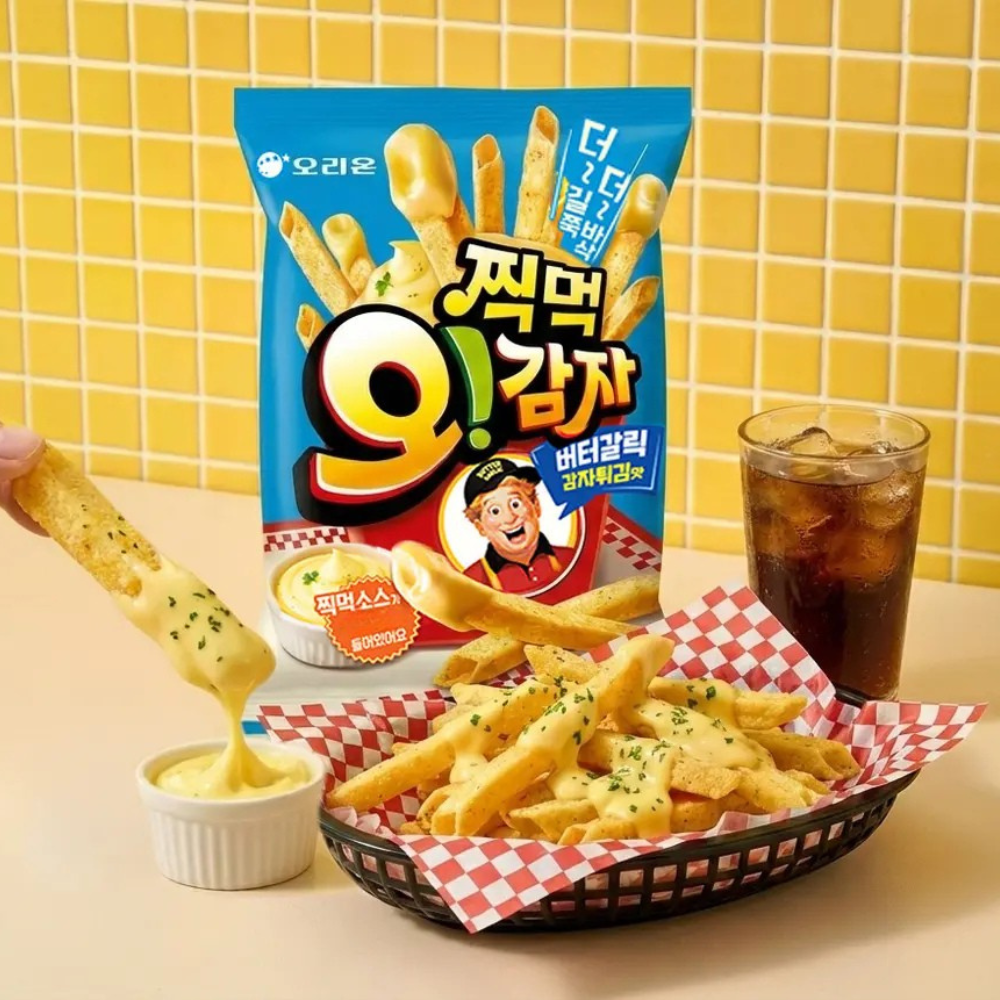 [오리온] 오감자 버터갈릭 감자튀김맛 (갈릭디핑소스 포함) 115g
