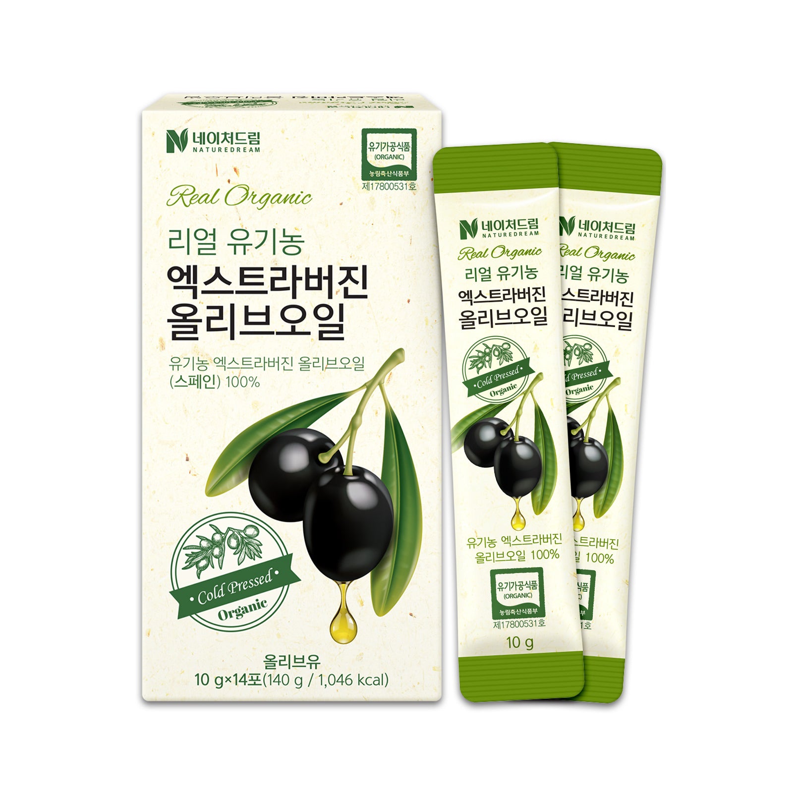 [Nature Dream] Real Organic Extra Virgin Olive Oil 140g (10g*14)