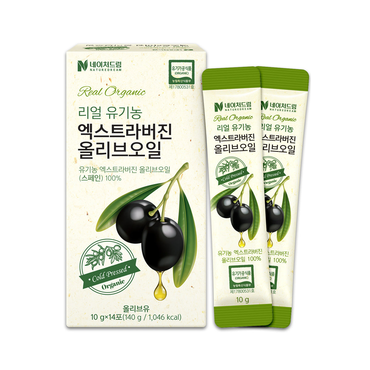 [Nature Dream] Real Organic Extra Virgin Olive Oil 140g (10g*14)