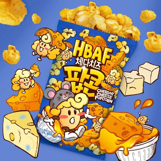[HBAF] Popcorn (Cheddar Cheese Flavor) 80g