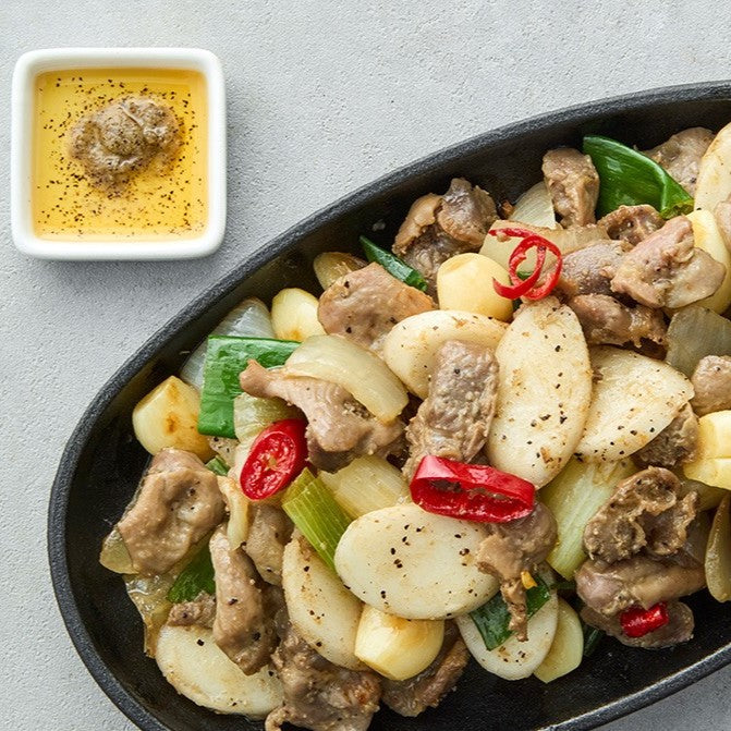 [포차안주] 통마늘 닭똥집볶음 440g