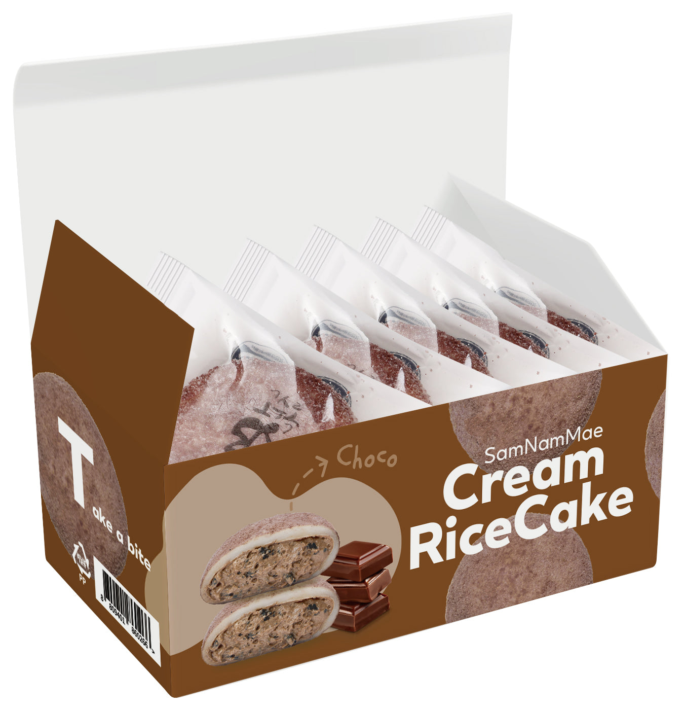 [고수록] 초코크림 찹쌀떡 200g (40g*5개입)