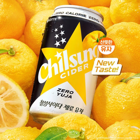 [Lotte] Chilsung Cider (Zero Yuja) 355ml