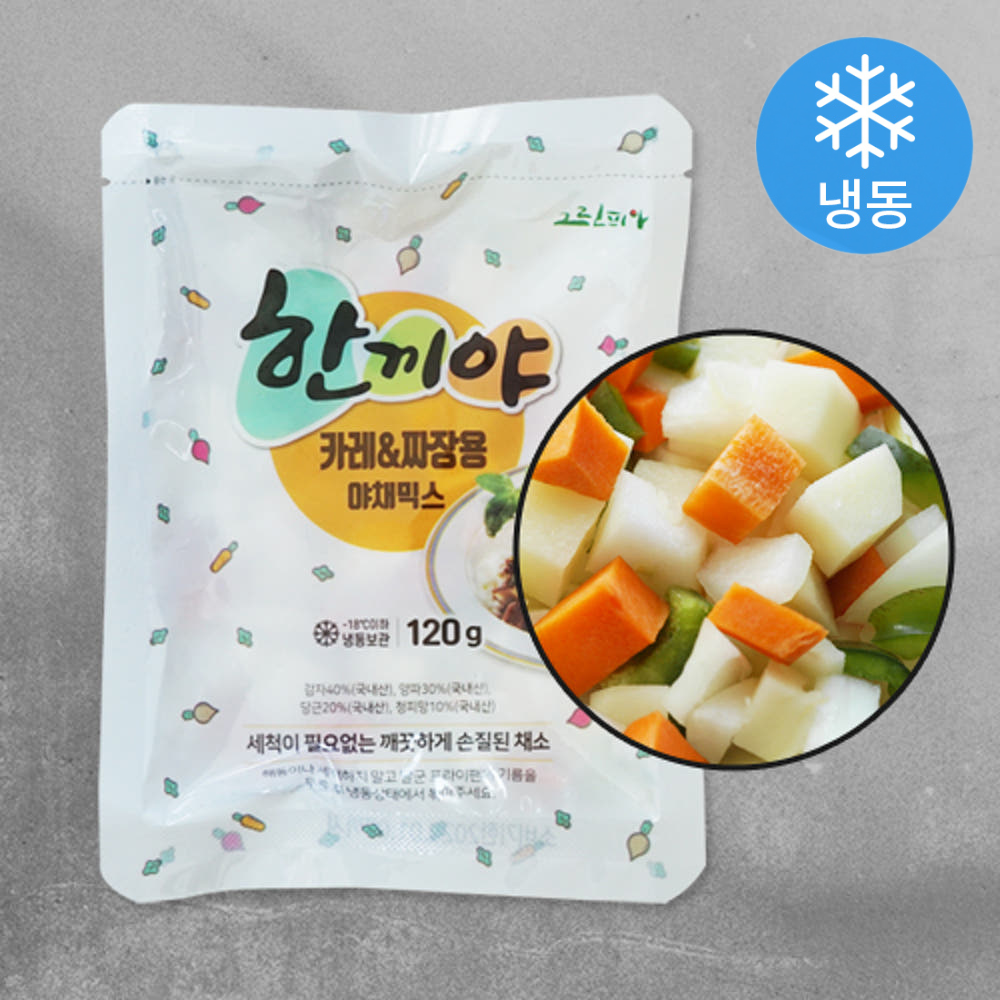 Frozen One Meal Easy Vegetable Mix For Curry & Jjajang 120g