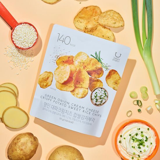 [Delight Project] Green Onion Cream Cheese Crispy Potato Sweet Rice Chips 30g
