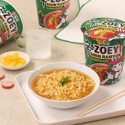 [농심 x 케이팝 데몬 헌터스] 신라면 햄버거컵 65g