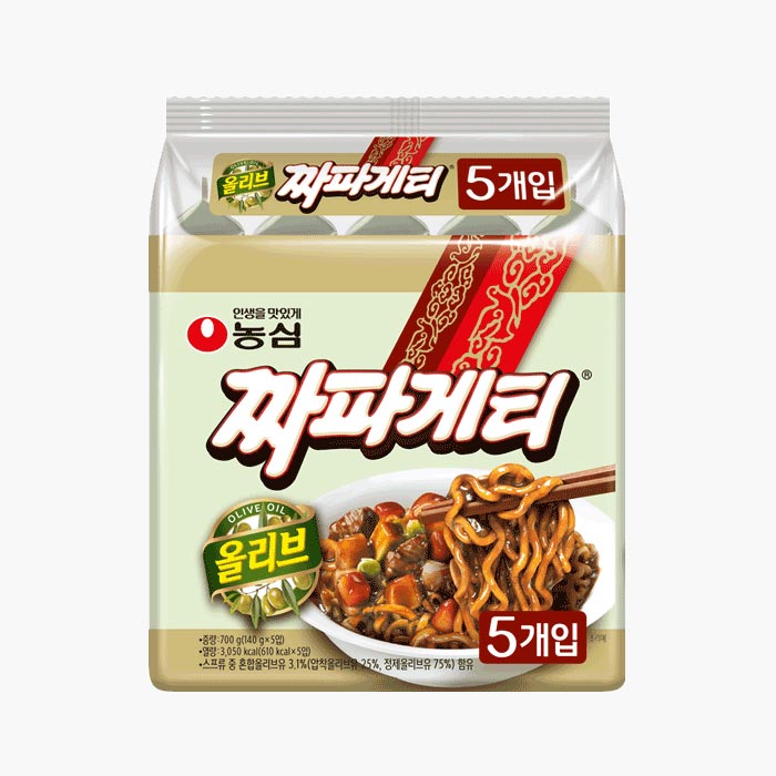 [Nongshim] Olive Jjapahgetti Instant Noodles 140g*5p