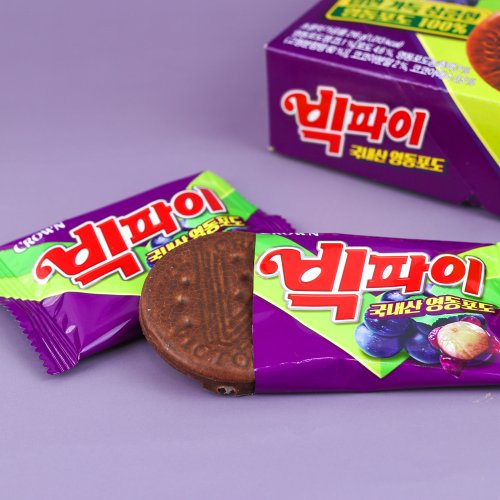 [크라운] 빅파이 영동포도맛 216g