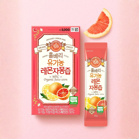 [Daiso] Organic Lemon and Grape Fruit Juice (20g X 10 Sticks)
