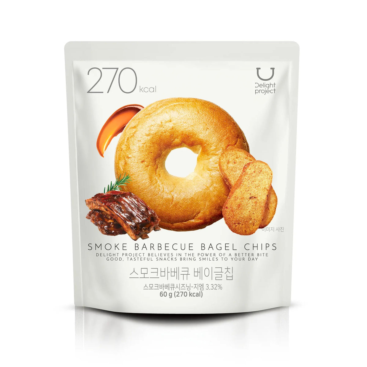 [Delight Project] 低熱量貝果脆片(煙燻燒烤味) 60g