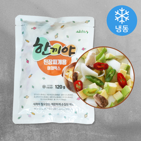 Frozen One Meal Vegetable Mix For Soybean Paste Soup 120g