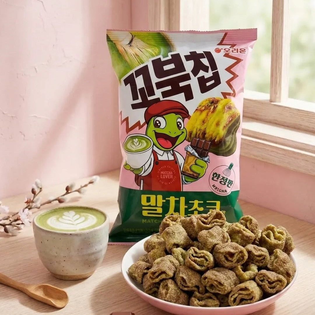 [好麗友] 烏龜四層脆烤薯片 (抹茶朱古力味) 104g