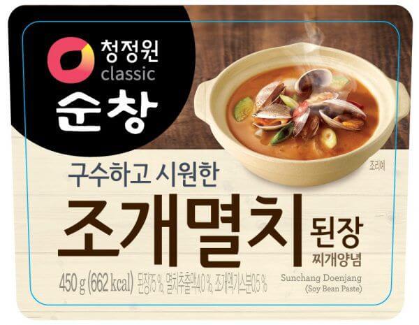 韓國食品-[청정원] 순창조개멸치찌개된장양념 450g