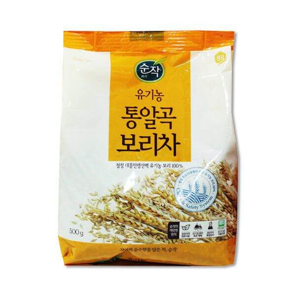韓國食品-[샘표] 유기농통알곡보리차 500g