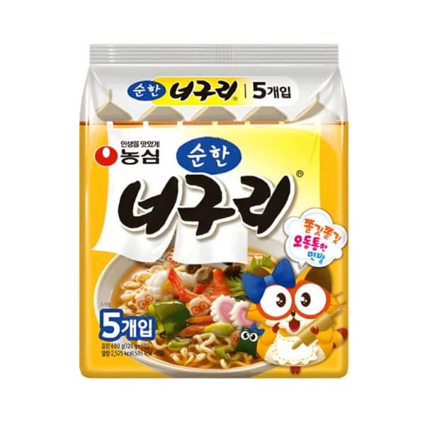 韓國食品-[Nongshim] Neoguri Instant Noodle[Mild] 120g*5p