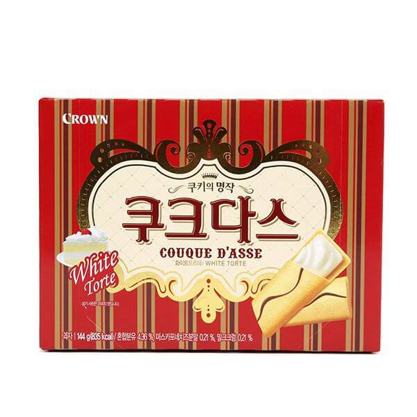 韓國食品-[Crown] Couque D'asse[White] 128g