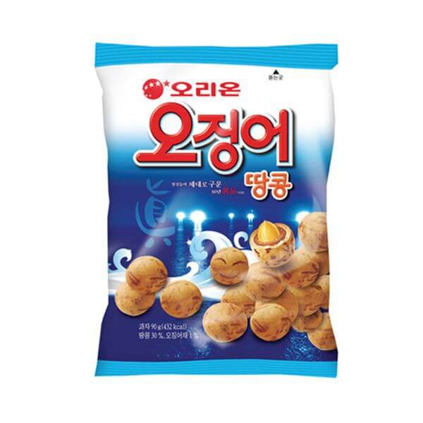韓國食品-[오리온] 오징어땅콩 98g