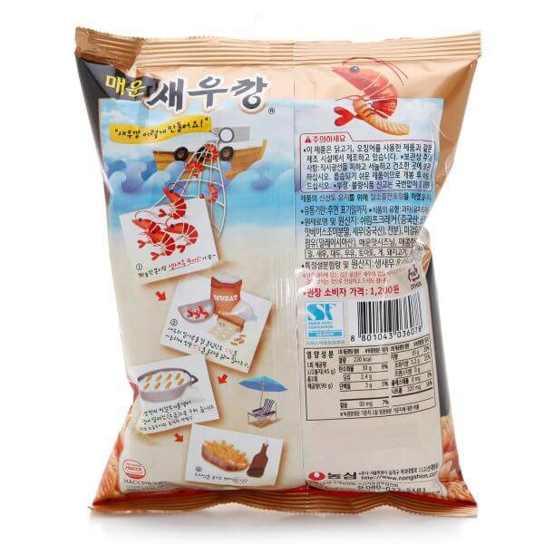 韓國食品-[農心] 辣蝦條 90g