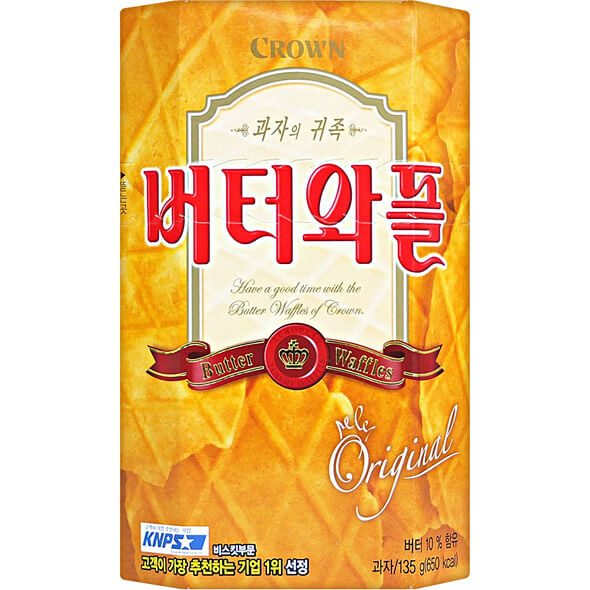 韓國食品-[Crown] Butter Waffles 135g
