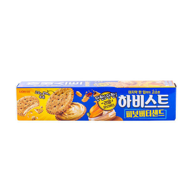韓國食品-[롯데] 하비스트피넛버터샌드 91g