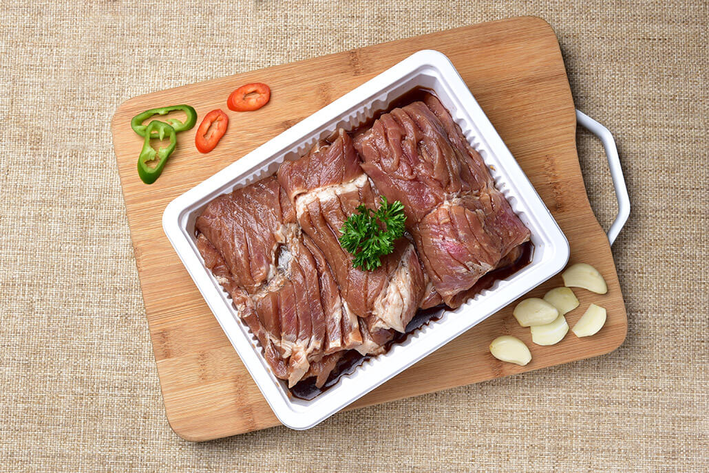 韓國食品-[C&T] King-size Pork Marinated Short Ribs 1pc