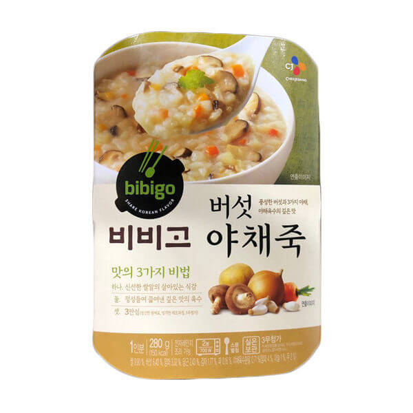 韓國食品-[CJ] Bibigo Rice Porridge with Mushroom Vegetable 280g