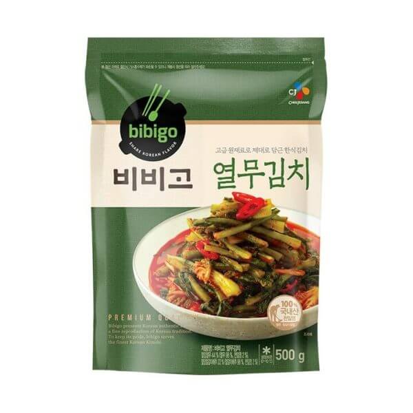 韓國食品-[CJ] Bibigo 蘿蔔葉泡菜 450g