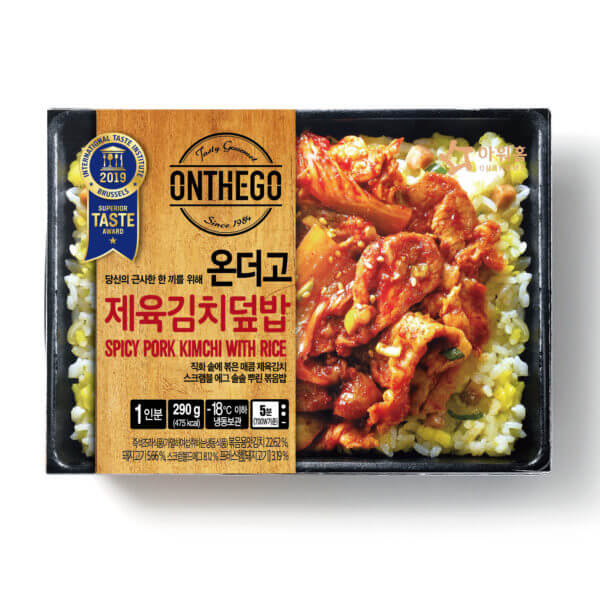 韓國食品-[아워홈] 온더고 제육김치덮밥 290g