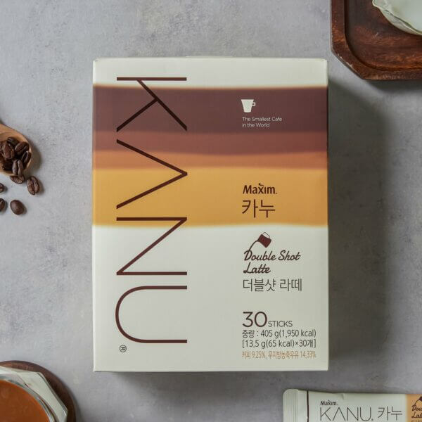韓國食品-[美心] KANU Double Shot 拿鐵咖啡 13.5g*30包入