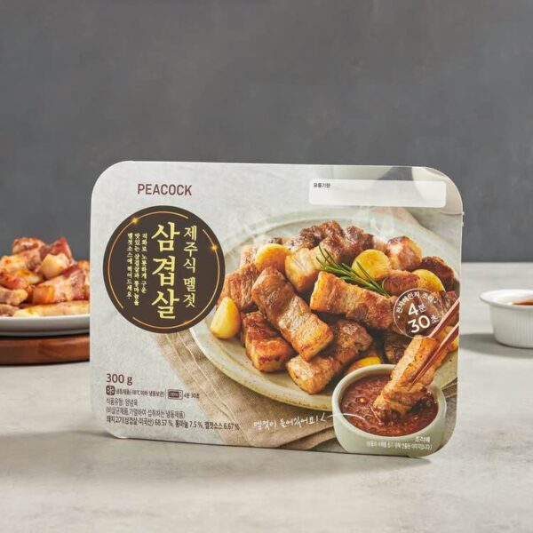 韓國食品-[Peacock] Jeju-style Salted Pork Belly 300g