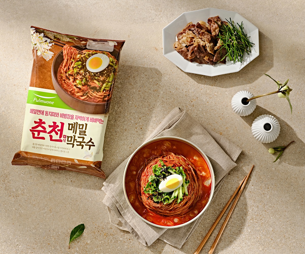 韓國食品-[Pulmuone] Chuncheon Style Spicy Buckwheat Noodle 513g