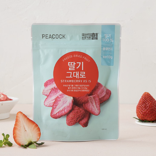 韓國食品-[Peacock] 乾士多啤梨粒 10g