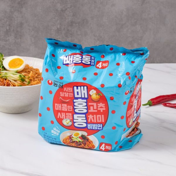 韓國食品-[농심] 배홍동비빔면 137g*4p