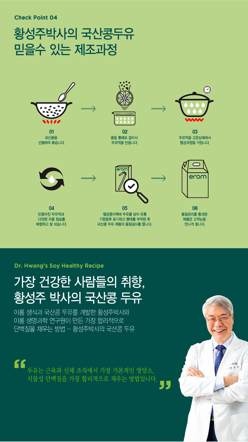 韓國食品-[이롬] 황성주 국산콩 두유 [검은콩 고칼슘] 190ml*16