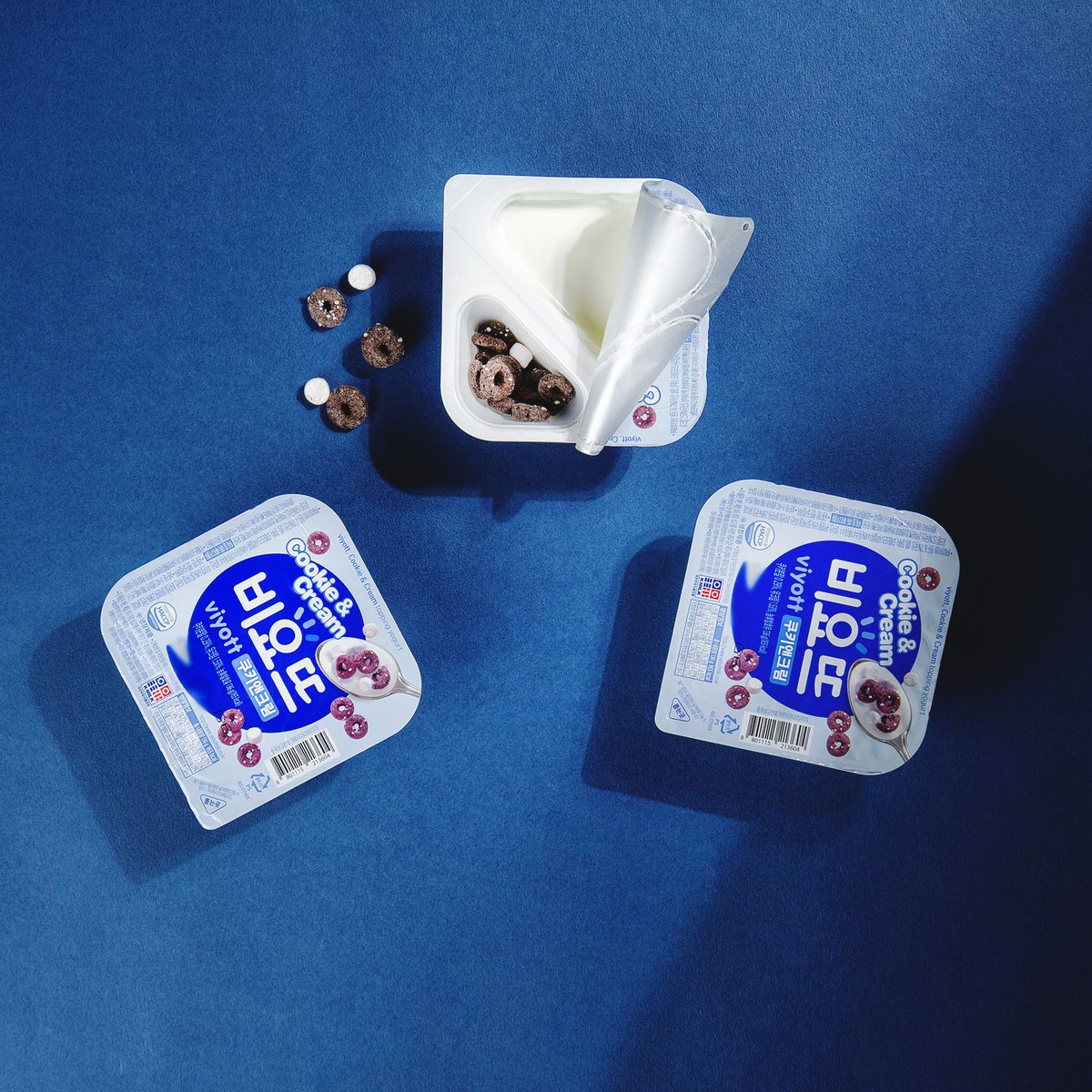 韓國食品-[Seoul Milk] Viyott Cookie and Cream Topping Yogurt 136g